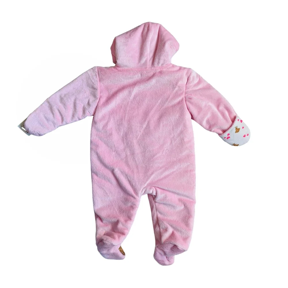 Carter's Just One You, Pink Monkey Soft Winter Jumpsuit, Size 6 Month - Picture 2 of 7